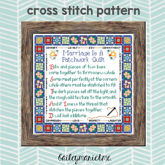 Marriage is a Patchwork Quilt - Free Pattern @ Bailey Marie & Me