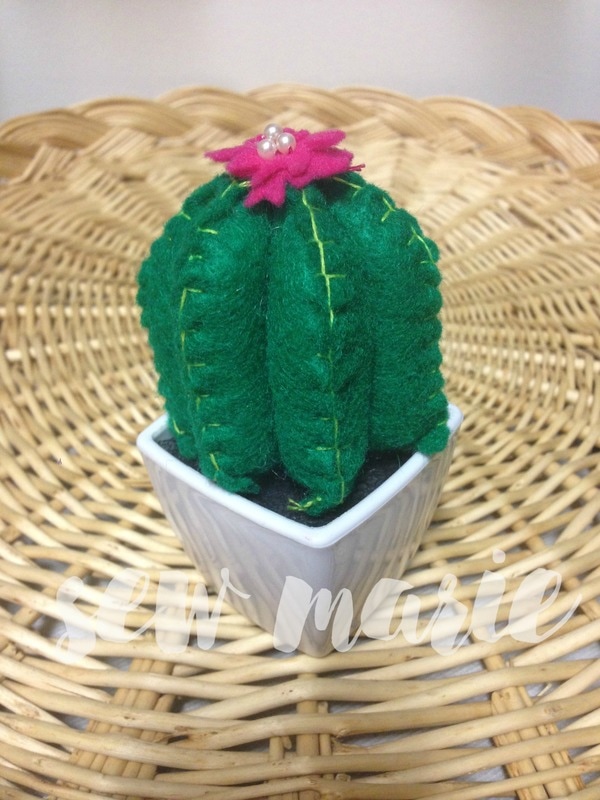Felt cactus succulent from Sew Marie