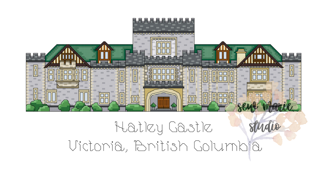 Hatley Castle Cross Stitch Pattern by Sew Marie Studio