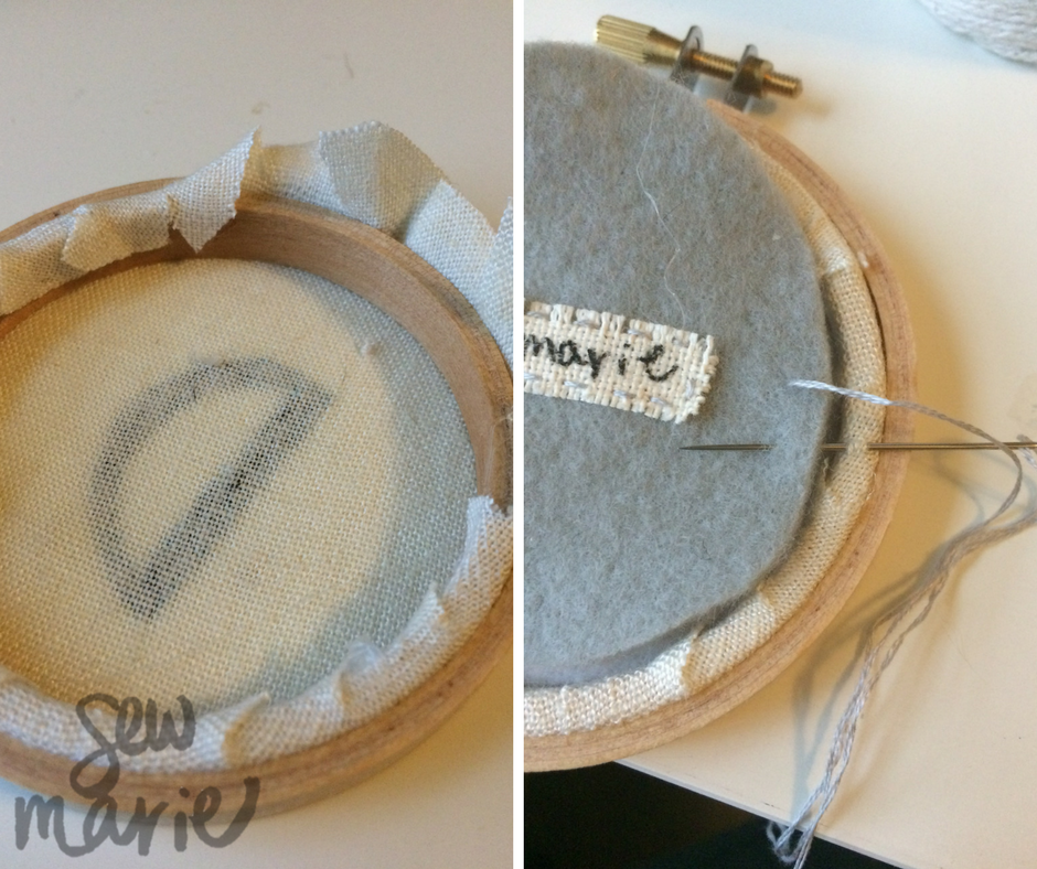 Tutorial on finishing the back of your embroidery hoops